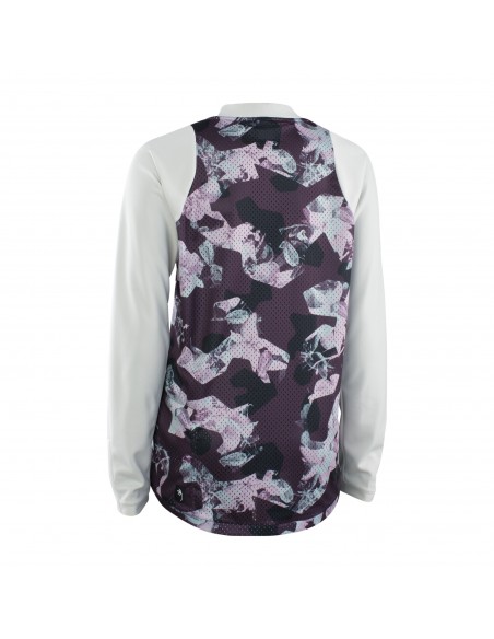 Maillot VTT femme manches longues ION Scrub bleu pâle