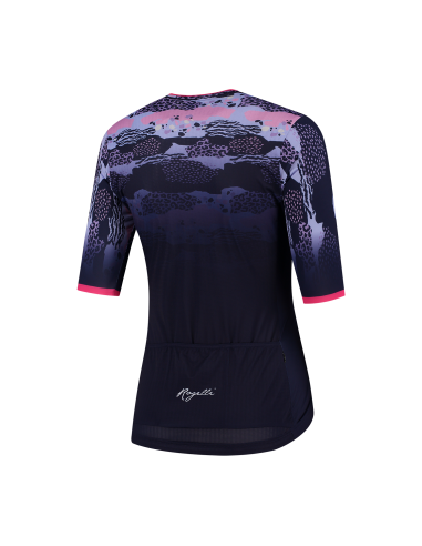 Maillot vélo femme Rogelli Animal Bleu/Rose