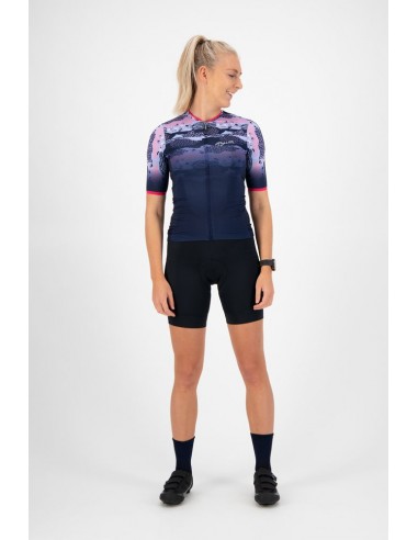 Maillot vélo femme Rogelli Animal Bleu/Rose