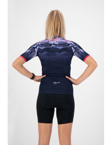 Maillot vélo femme Rogelli Animal Bleu/Rose