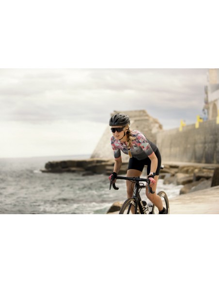 Maillot vélo femme Rogelli Animal Bleu/Corail