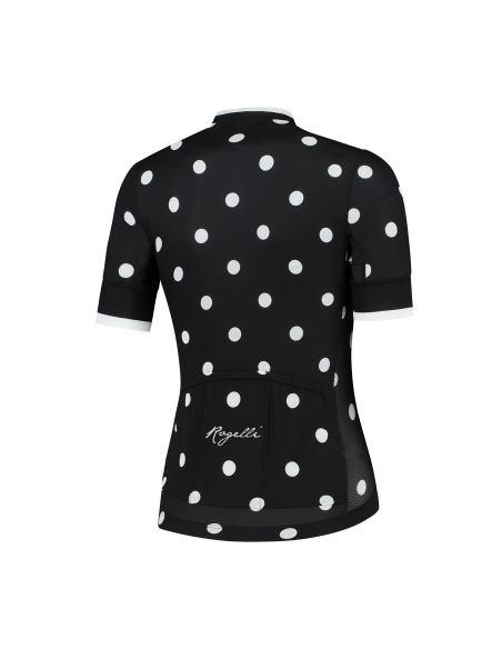 Maillot vélo femme Rogelli Sprinkle Noir/Blanc