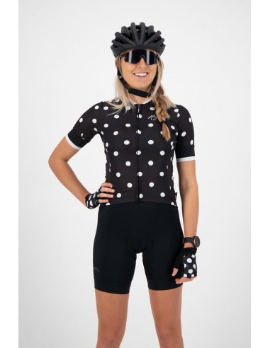 Maillot vélo femme Rogelli Sprinkle Noir/Blanc