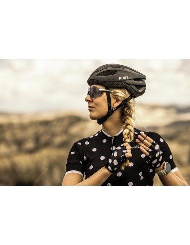 Maillot vélo femme Rogelli Sprinkle Noir/Blanc