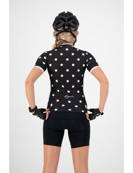Maillot vélo femme Rogelli Sprinkle Noir/Blanc