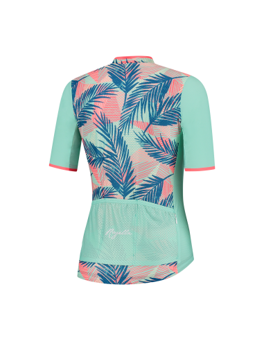 Maillot vélo femme Rogelli Leaf Menthe/Corail