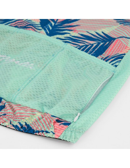 Maillot vélo femme Rogelli Leaf Menthe/Corail