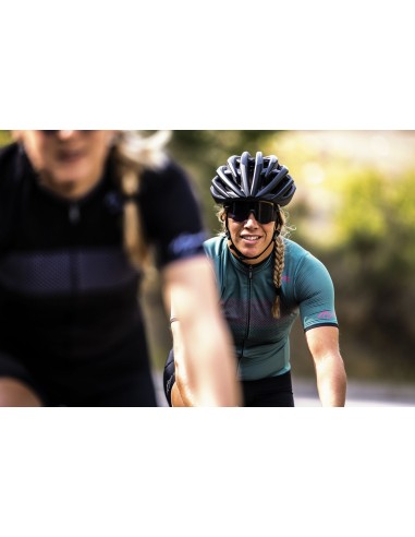 Maillot vélo femme Rogelli Purpose Vert/Corail