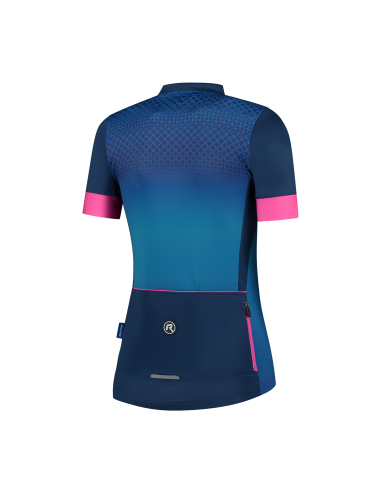 Maillot vélo femme Rogelli Lux Bleu/Rose
