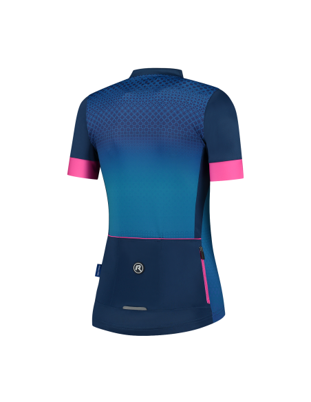 Maillot vélo femme Rogelli Lux Bleu/Rose