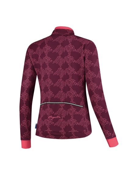 Veste vélo femme Rogelli Blossom Cerise/Corail