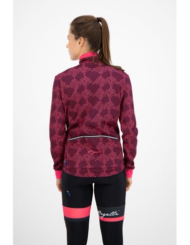 Veste vélo femme Rogelli Blossom Cerise/Corail