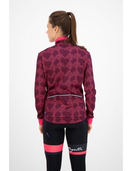 Veste vélo femme Rogelli Blossom Cerise/Corail
