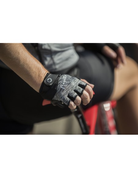 Gants vélo femme courts Rogelli Dolce Gris