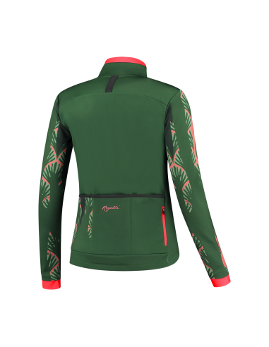 Veste vélo femme Rogelli Vivid Vert/Corail
