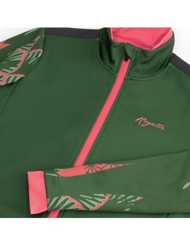 Veste vélo femme Rogelli Vivid Vert/Corail