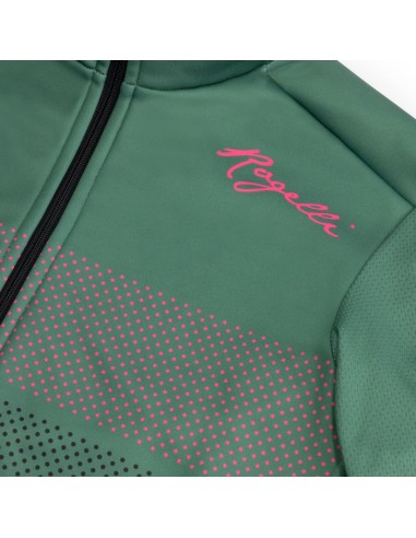 Veste vélo femme Rogelli Purpose Vert/Corail