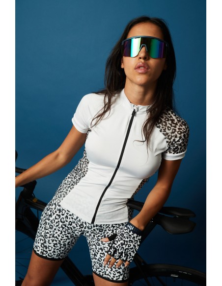 Maillot vélo femme Elite Evo RH+ Blanc Savane