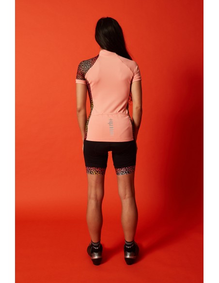 Maillot vélo femme Elite Evo RH+ Pêche / Arc en Ciel