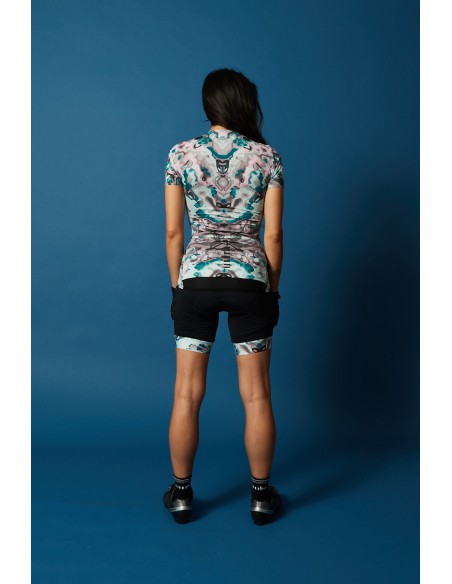 Maillot vélo femme Super Light RH+ Bleu / Mauve