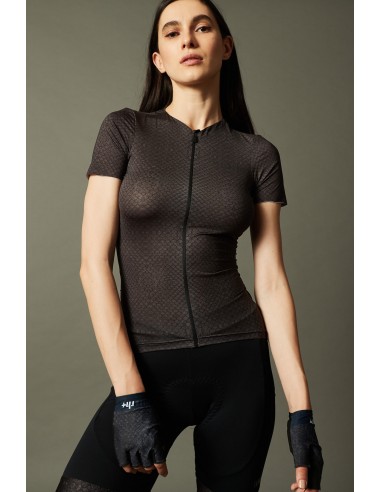 Maillot vélo femme Super Light RH+ Noir Écailles