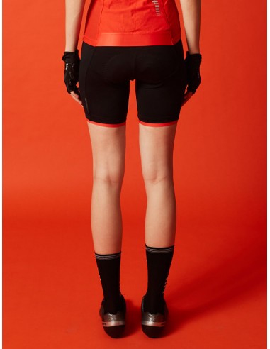 Cuissard vélo femme Pista cm18 RH+ Noir / Orange