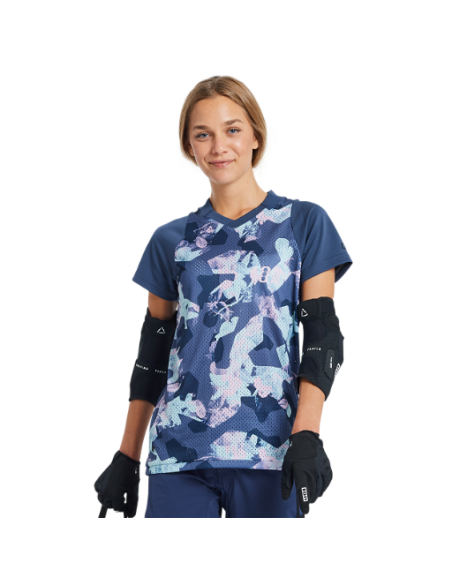 Maillot VTT femme ION Scrub bleu indigo