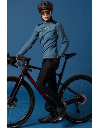 Veste de vélo femme Logo Thermo RH+ bleue