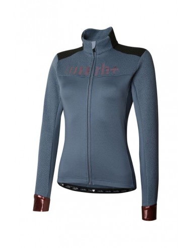 Veste de vélo femme Logo Thermo RH+ bleue