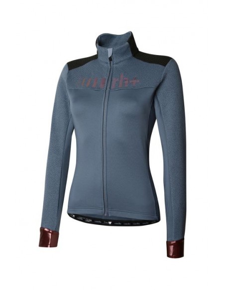 Veste de vélo femme Logo Thermo RH+ bleue