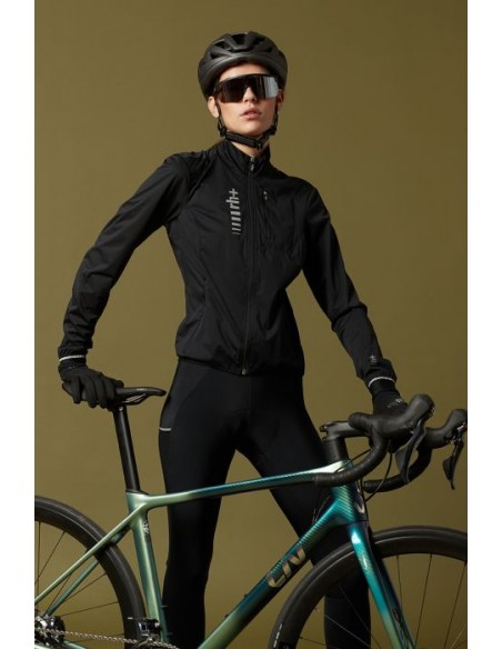Veste de vélo femme coupe-vent et imperméable noire RH+