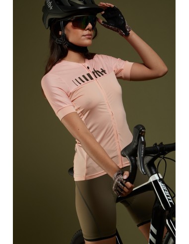 Maillot vélo femme Logo RH+ Rose