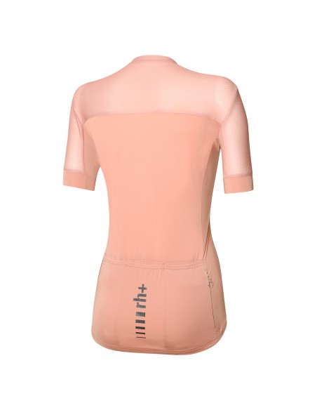 Maillot vélo femme Logo RH+ Rose