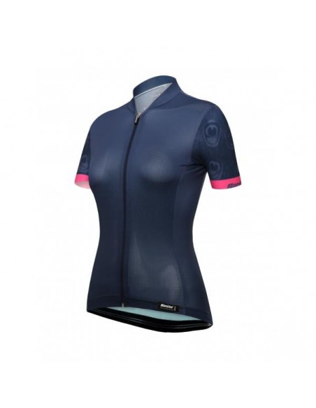 Maillot vélo femme Volo Santini bleu