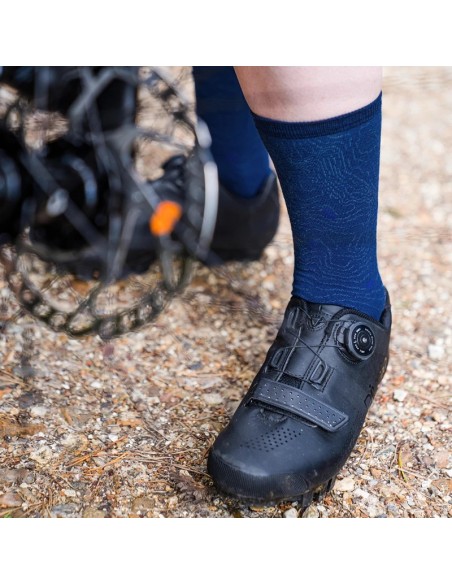 Chaussettes Vélo femme en Merino Rivelo Bleu Lot de 3