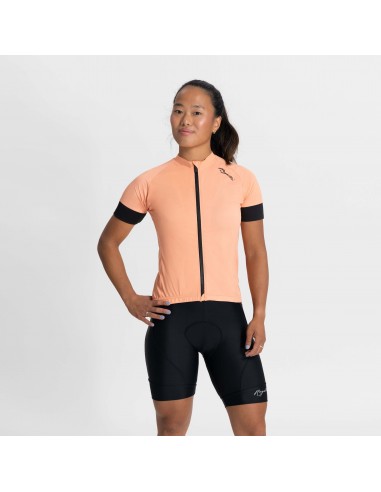 Maillot vélo femme Rogelli Modesta Corail/Noir