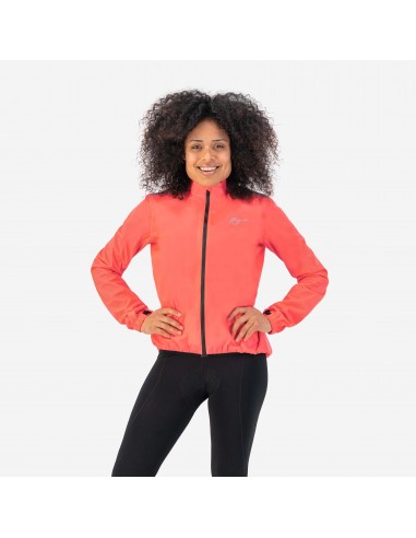 Veste de Pluie vélo femme Rogelli Tellico Corail