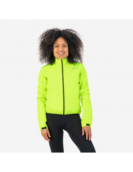 Veste de Pluie vélo femme Rogelli Tellico Jaune Fluo