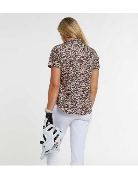 Chemise VTT et gravel femme Dharco Leopard