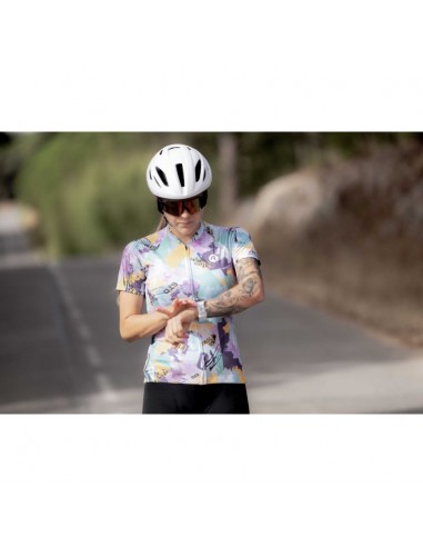 Maillot vélo femme Rogelli Vintage Jaune Vert