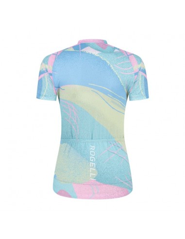 Maillot vélo femme Rogelli Vintage Bleu Rose