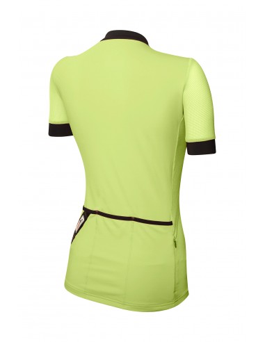 Maillot vélo femme drop RH+ jaune Fluo matcha