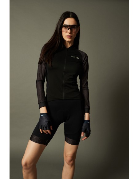 Maillot vélo femme manches longues Fashion Lab RH+ Noir Ecailles