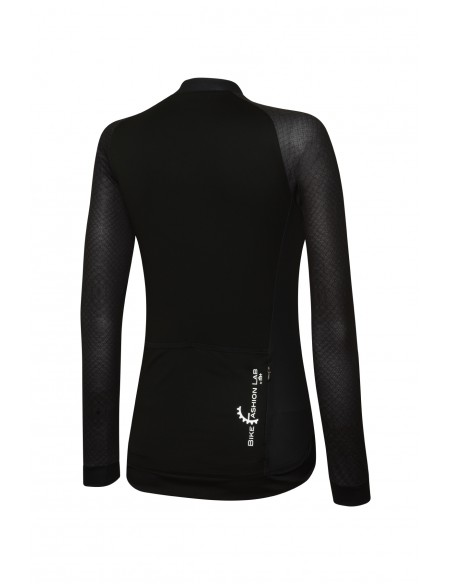 Maillot vélo femme manches longues Fashion Lab RH+ Noir Ecailles