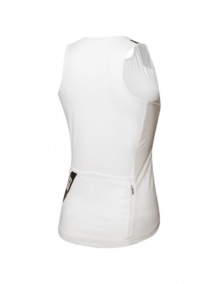 Maillot vélo femme sans manches Coralie RH+ Blanc