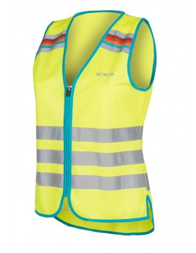 Gilet réfléchissant vélo femme Wowow Lucy jaune fluo