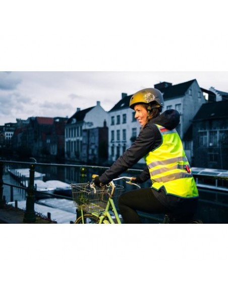 Gilet réfléchissant vélo femme Wowow Lucy jaune fluo