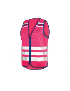 Gilet réfléchissant vélo femme Wowow Lucy rose fluo