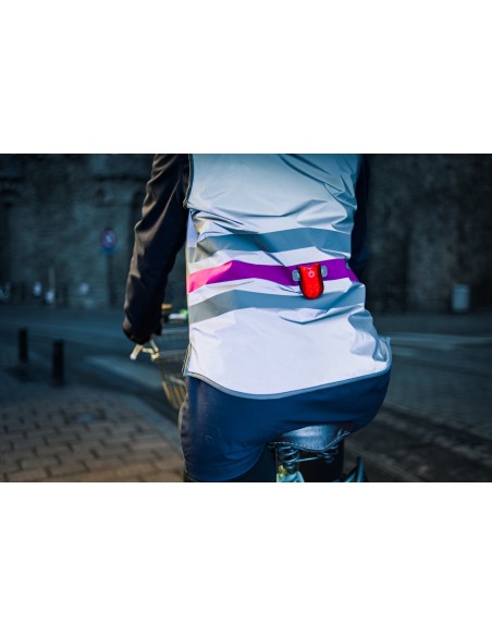 Gilet réfléchissant vélo femme Wowow Lucy FR rose