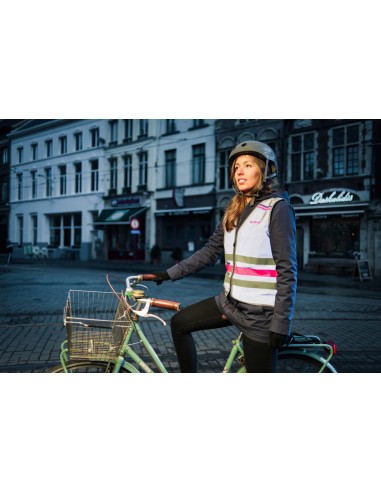 Gilet réfléchissant vélo femme Wowow Lucy FR...